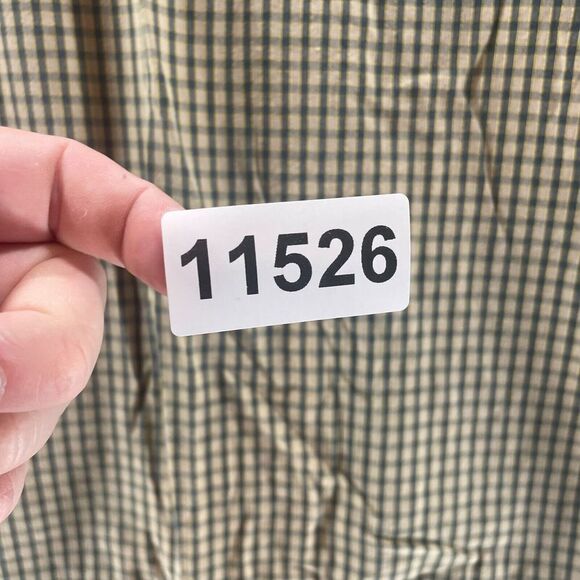 Columbia Shirt Adult Large Gren Tan Plaid Long Sleeve Button Up Hiking Mens Logo - Picture 10 of 10